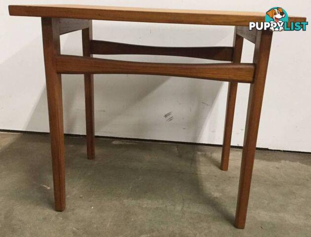 Small Vintage mid century lamp / Coffee table. Wooden Teak. L