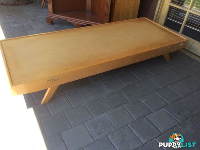 Vintage mid century wooden Bed base