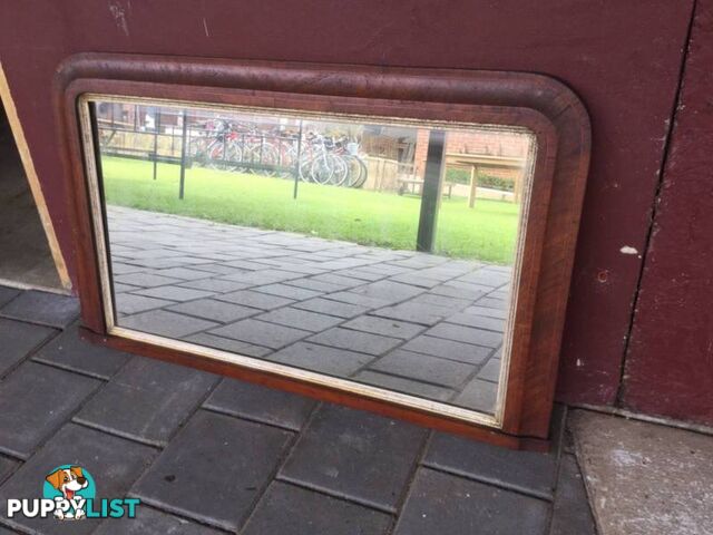 Vintage mirror in wooden frame Needs work on the back see photo