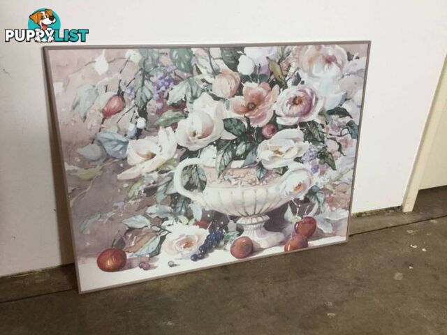 Framed print #16 80cm X 60cm Flowers in vase $20