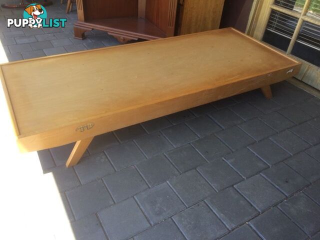 Vintage mid century wooden Bed base