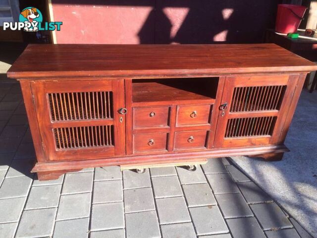 TV entertainment unit cabinet Teak L 180cm W 73 cm H 76cm Ind