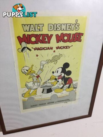 Framed print #22 Vintage Micky mouse Print size 32cm X 48cm