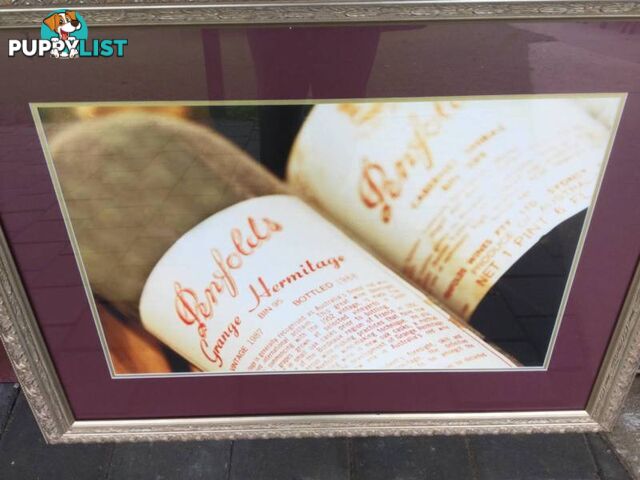 Penfolds print in decorative frame Penfolds Grange Hermitage print