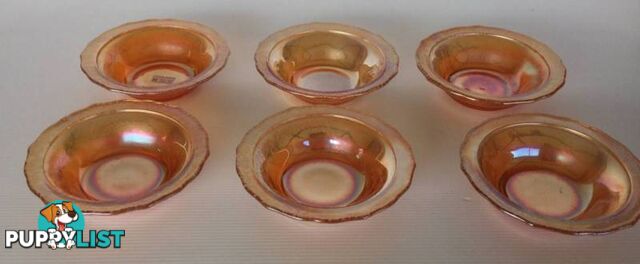 6 Federal normandie small bowls American Bouquet and lattice