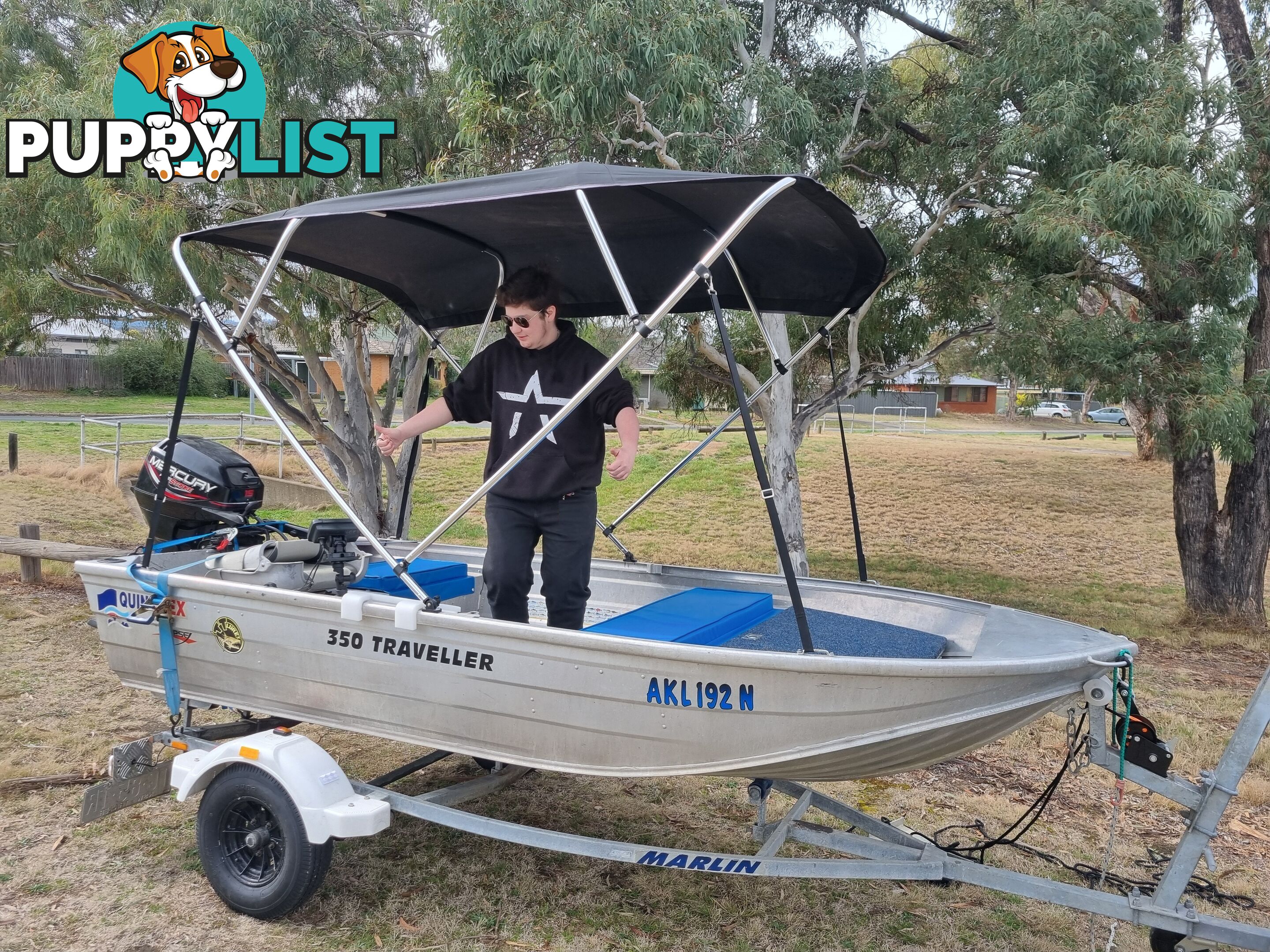 2000 Quintrex 350 Traveller with 15HP Mercury