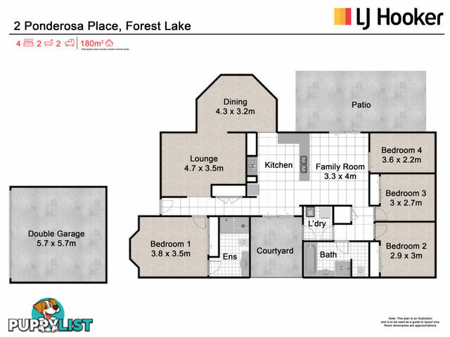 2 Ponderosa Place FOREST LAKE QLD 4078