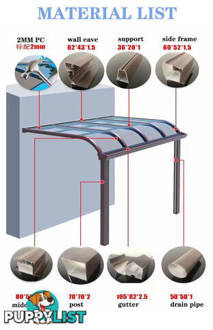 Modern, Stylish R-Type Patio Kit! 3m x 5m x 3m,