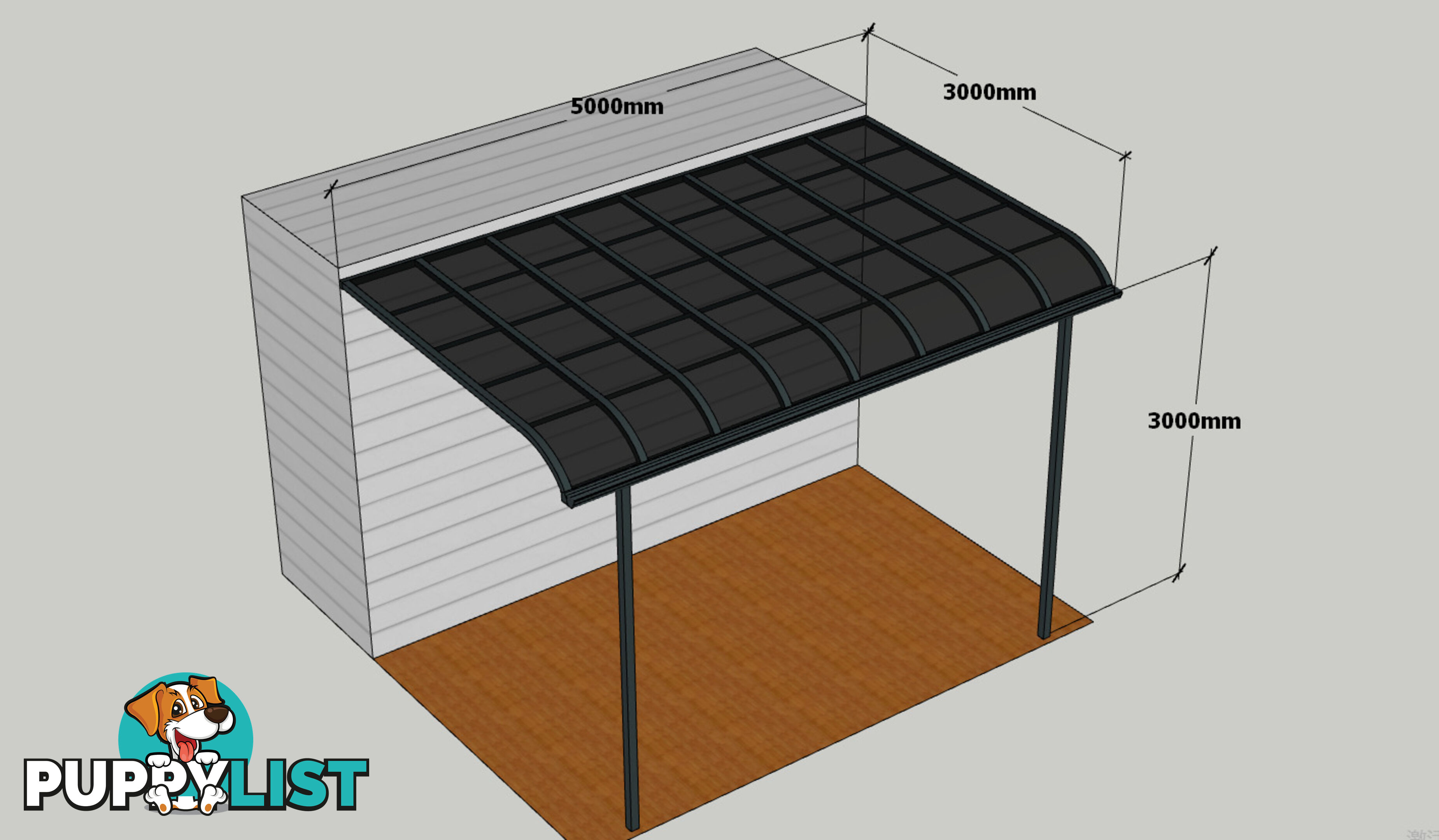 Modern, Stylish R-Type Patio Kit! 3m x 5m x 3m,