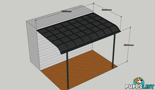 Modern, Stylish R-Type Patio Kit! 3m x 5m x 3m,