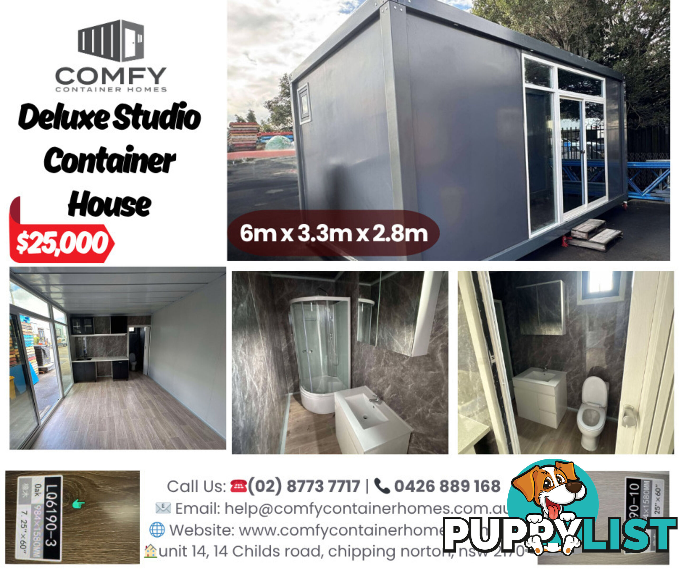 STUDIO CONTAINER HOUSE, READY TO BUILT OR BUILT ONSITE