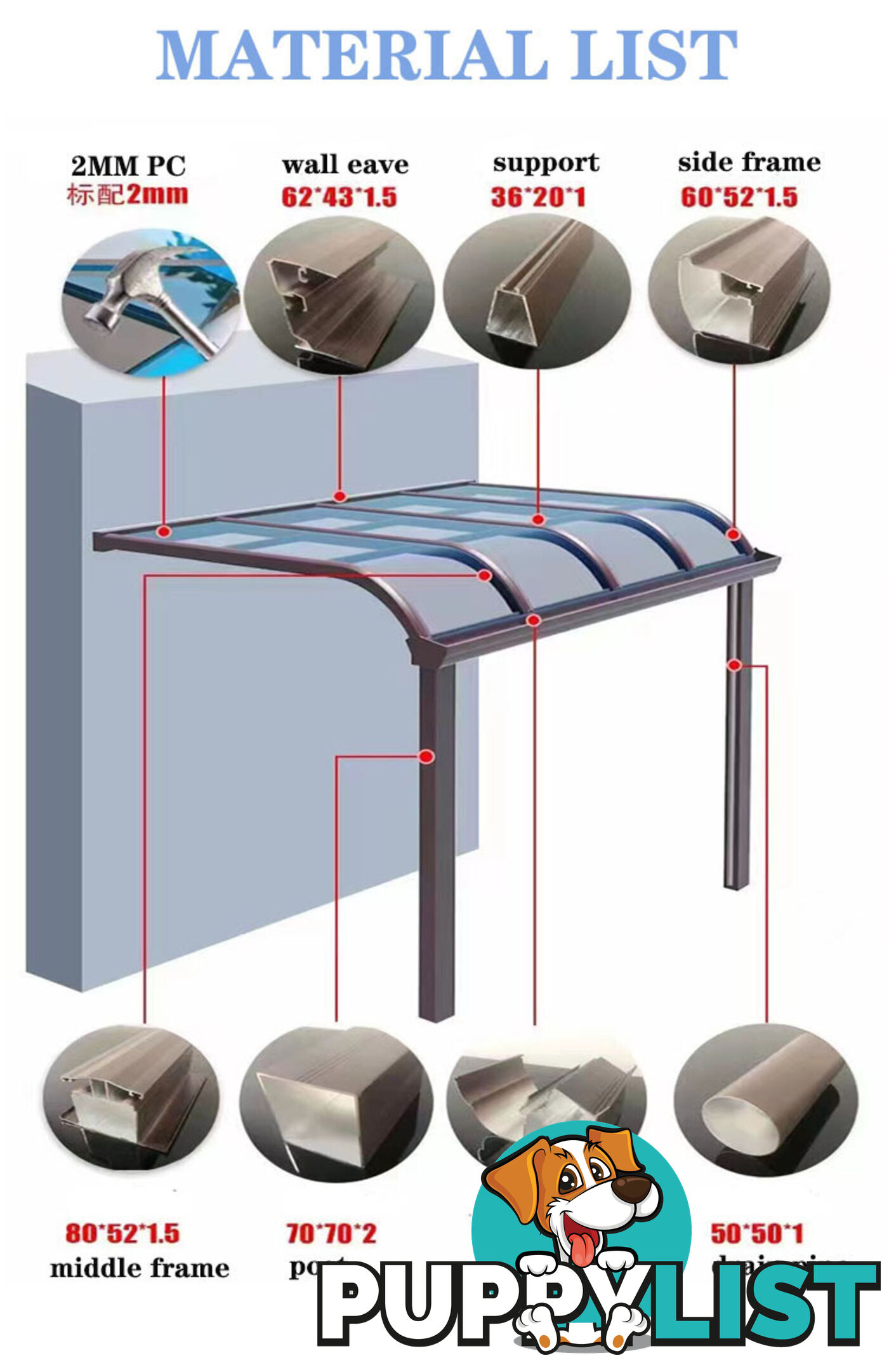 CLEARANCE SALE !!! 3m x 3m x 3m Modern Patio Kit