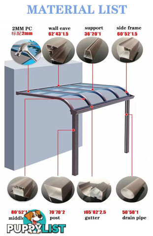 CLEARANCE SALE !!! 3m x 3m x 3m Modern Patio Kit