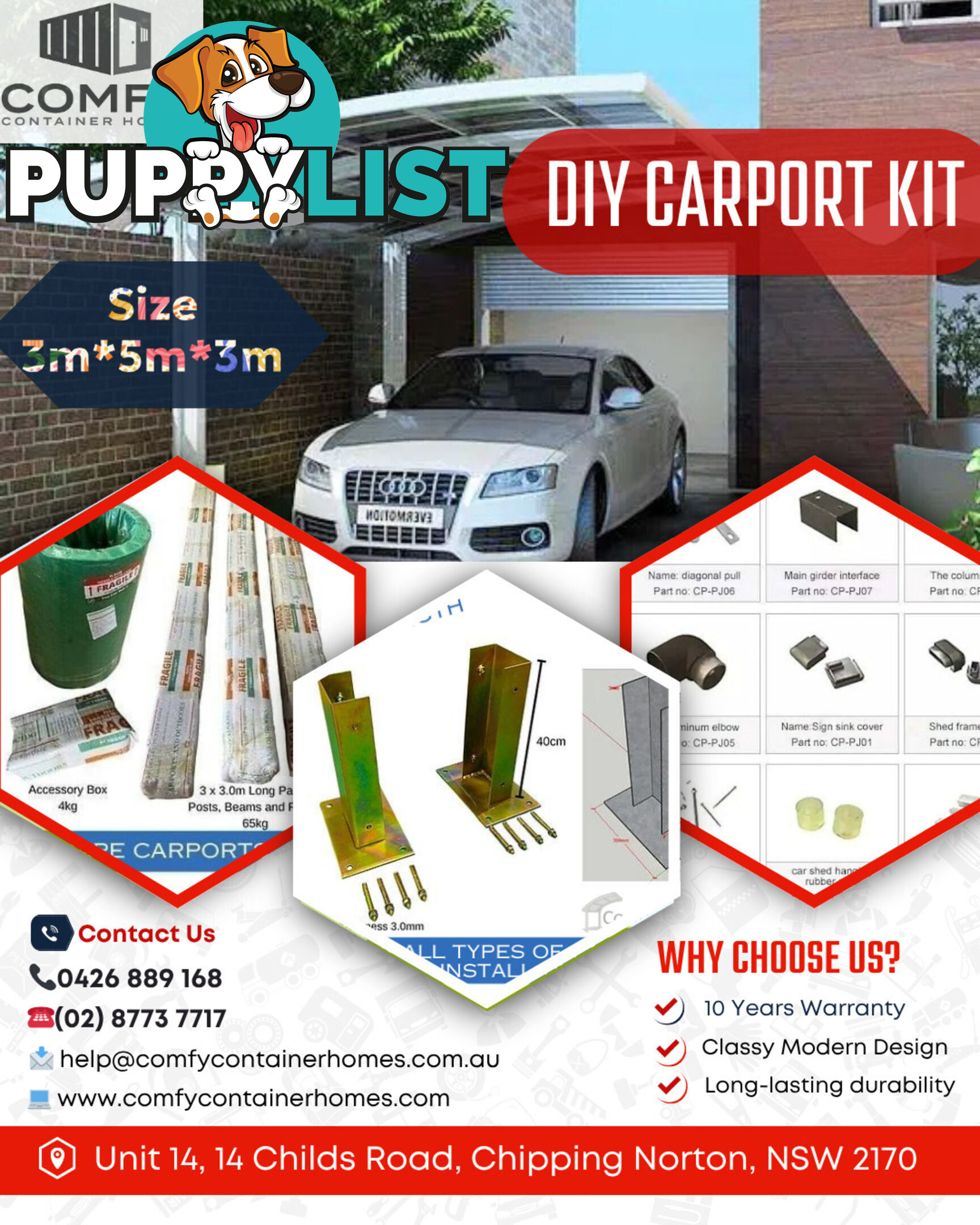 EOFY SALE 🔥 DIY Carport 3x5x3m | Limited Stock | $1999 Only!