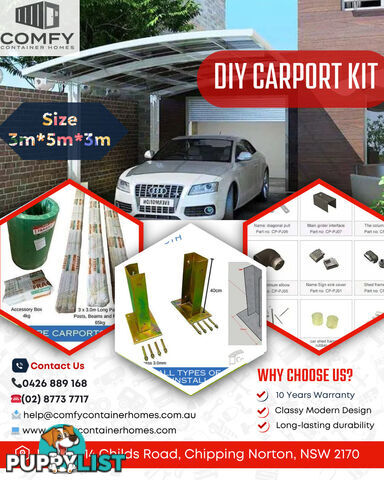 EOFY SALE 🔥 DIY Carport 3x5x3m | Limited Stock | $1999 Only!