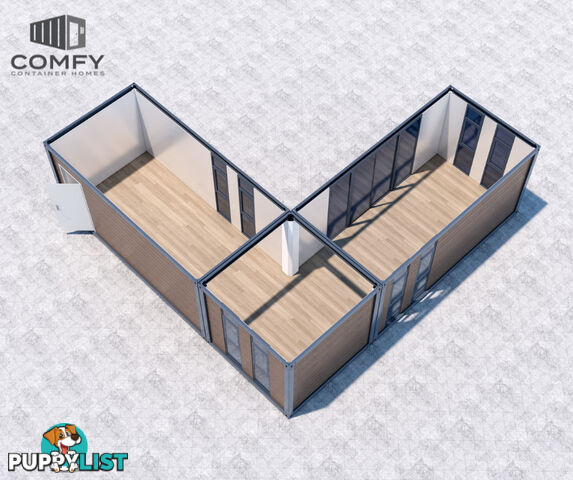 L-Shape Tiny House DIY Kit 49.5 SQM