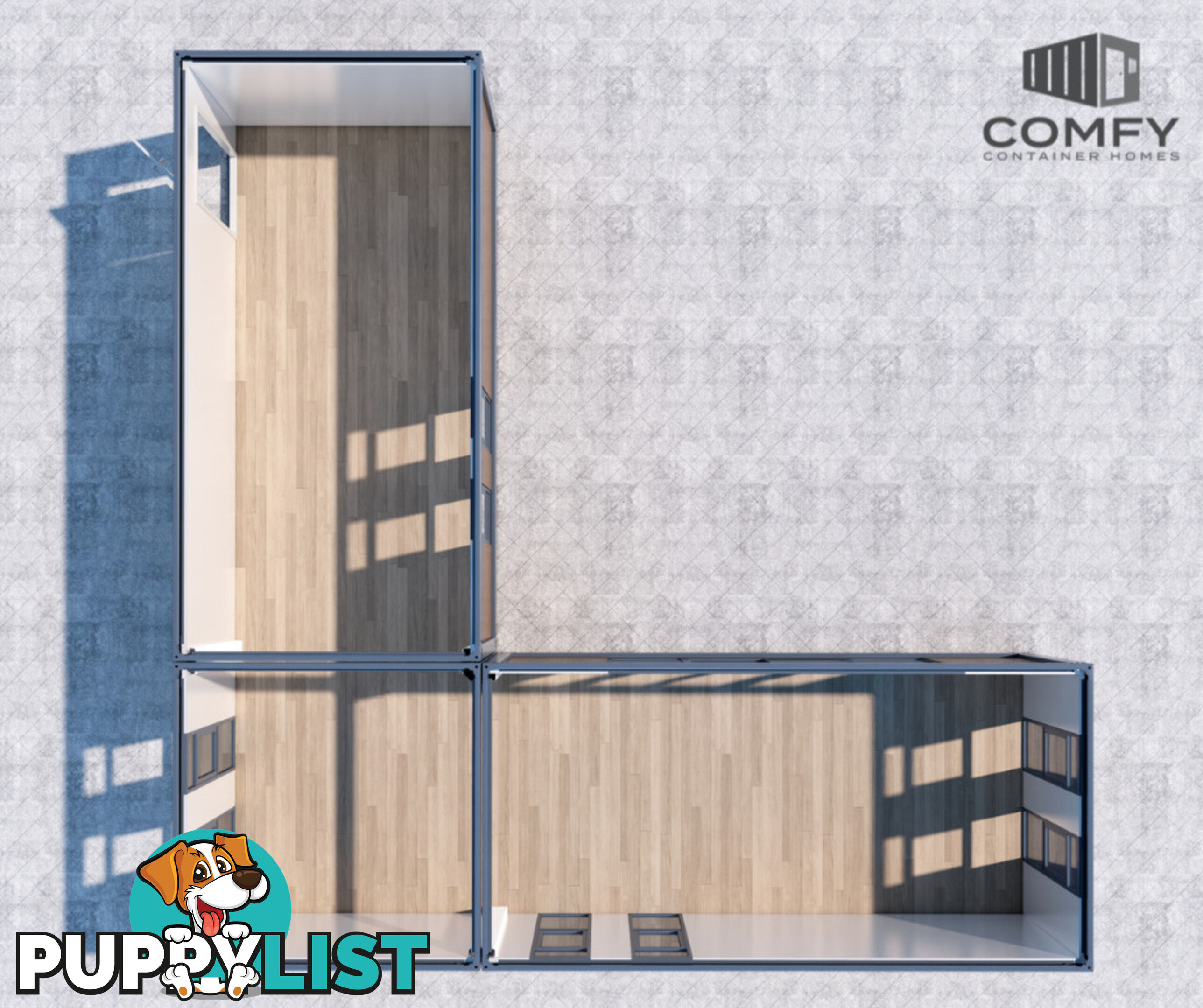 L-Shape Tiny House DIY Kit 49.5 SQM