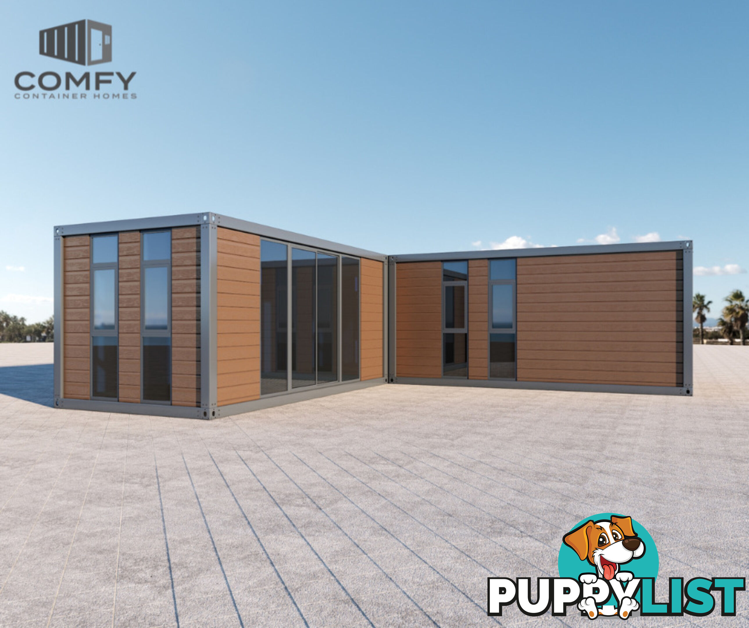 L-Shape Tiny House DIY Kit 49.5 SQM
