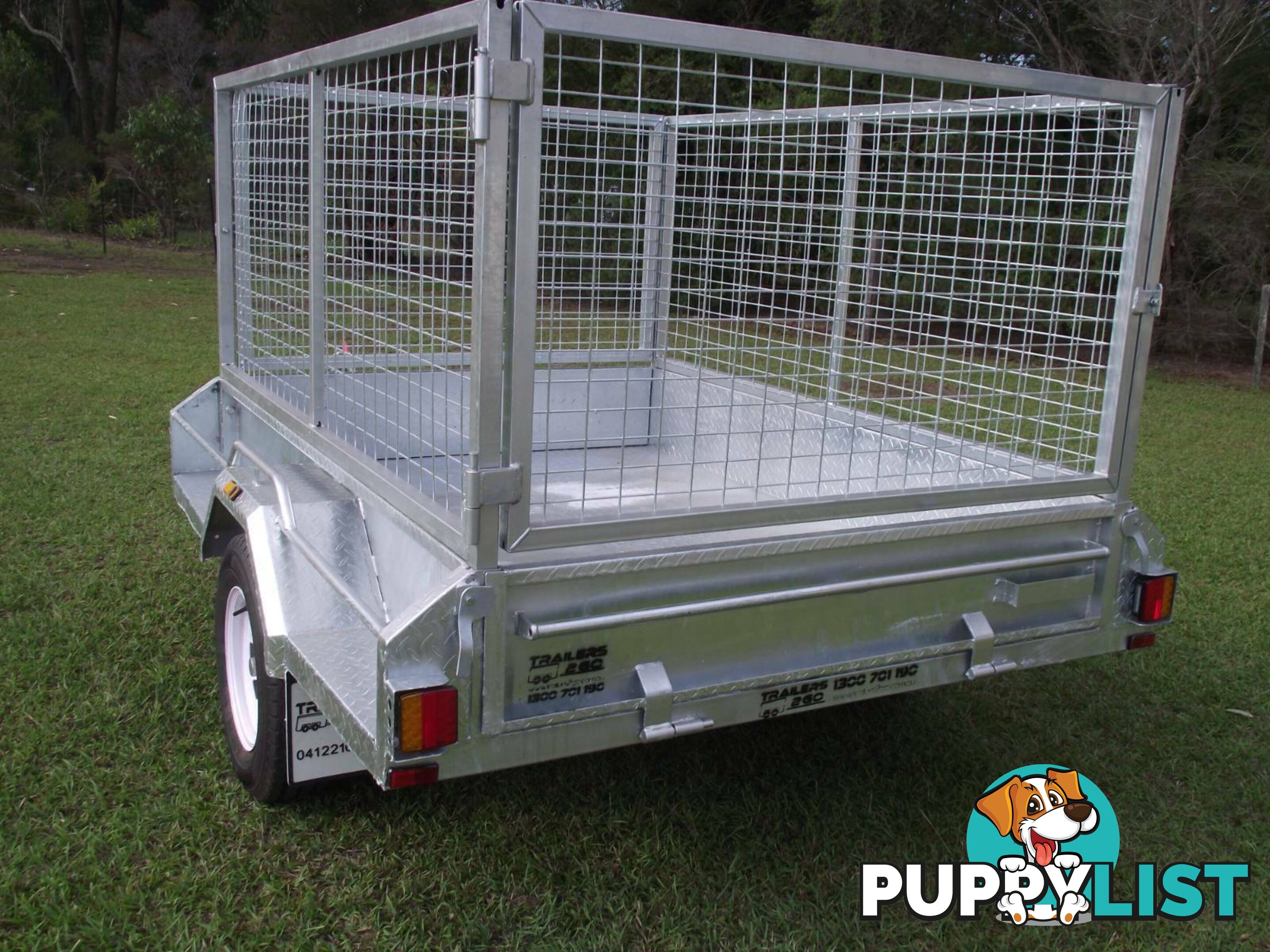 Heavy Duty 8 x 5 ~1.4 ton Braked with Cage