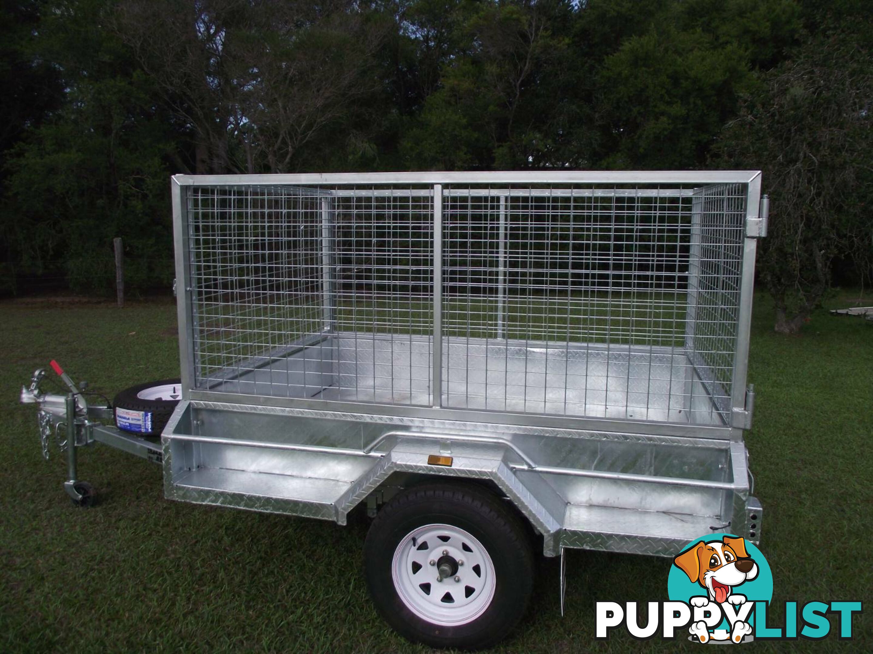 Heavy Duty 8 x 5 ~1.4 ton Braked with Cage