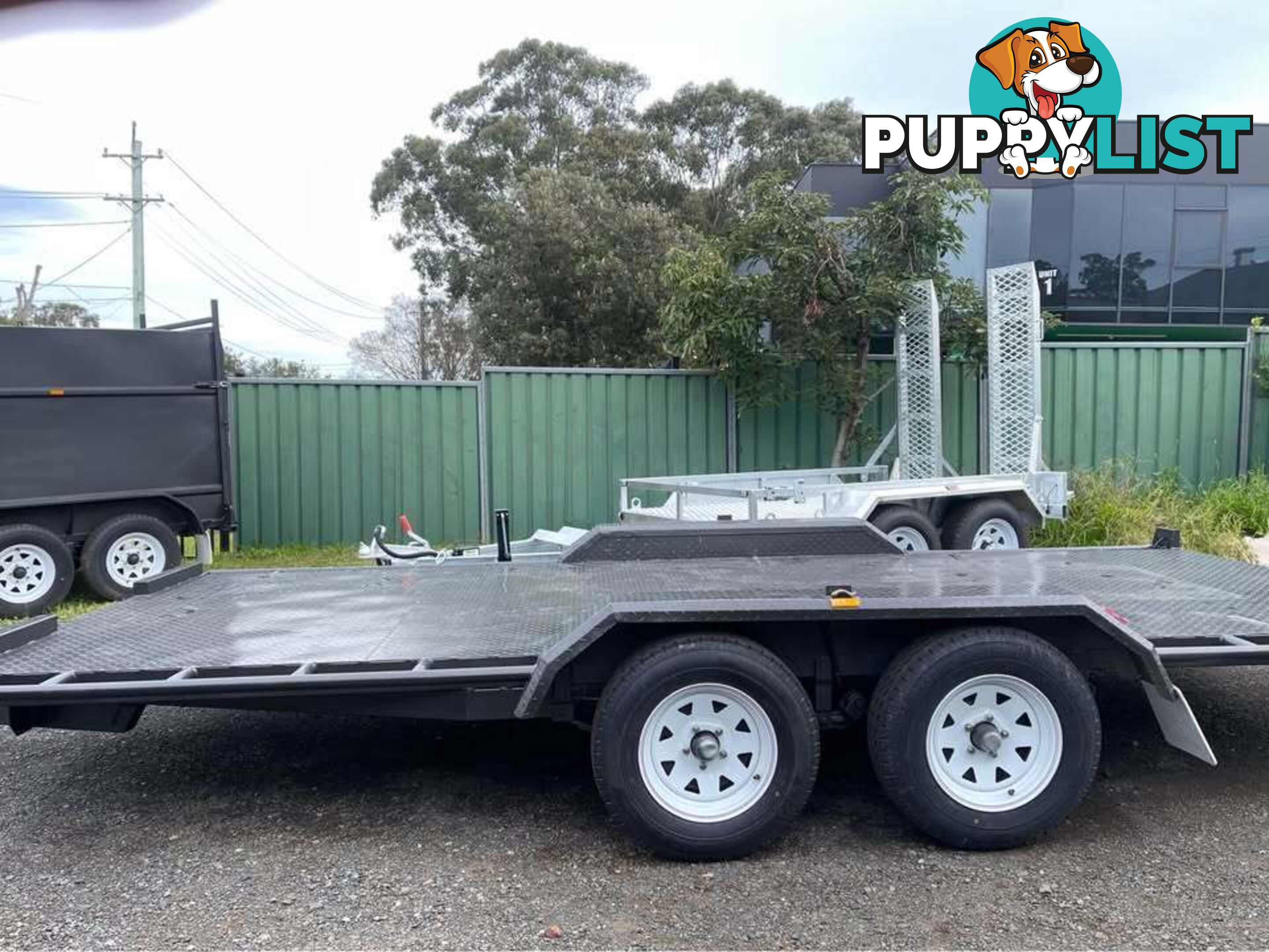 16x6.6ft flatbed car trailer 3.2tn gvm