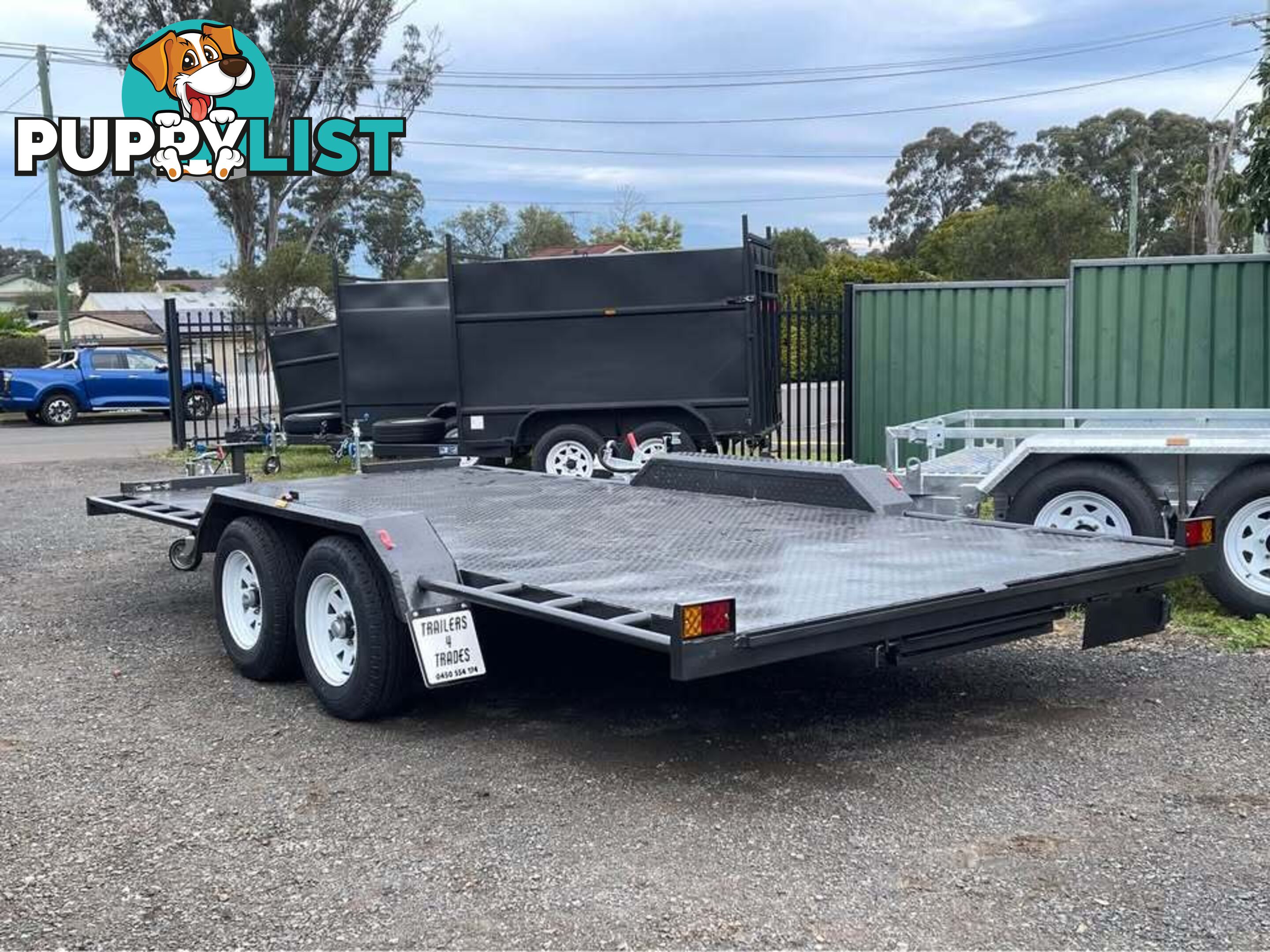16x6.6ft flatbed car trailer 3.2tn gvm