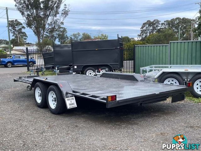 16x6.6ft flatbed car trailer 3.2tn gvm