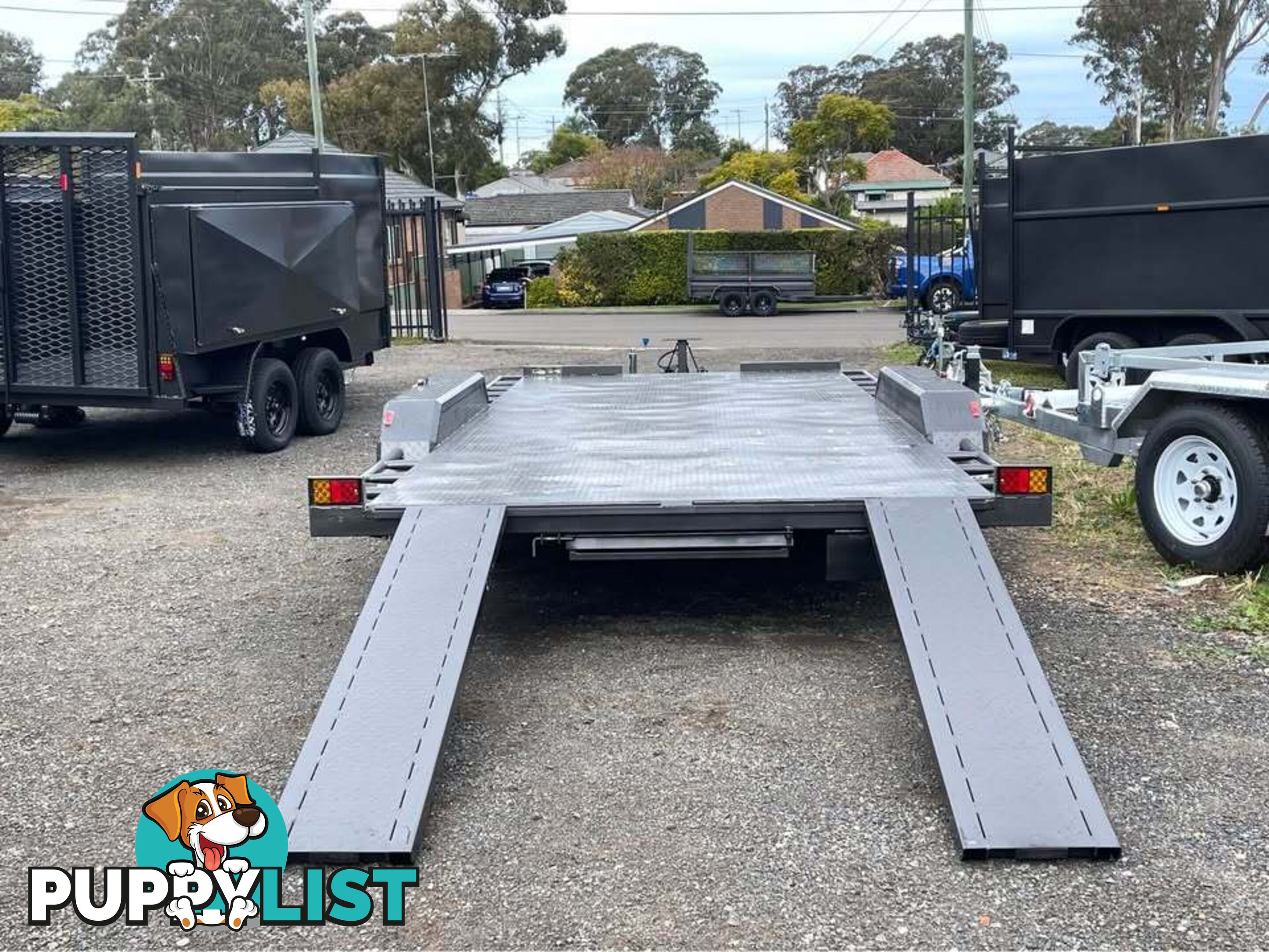16x6.6ft flatbed car trailer 3.2tn gvm