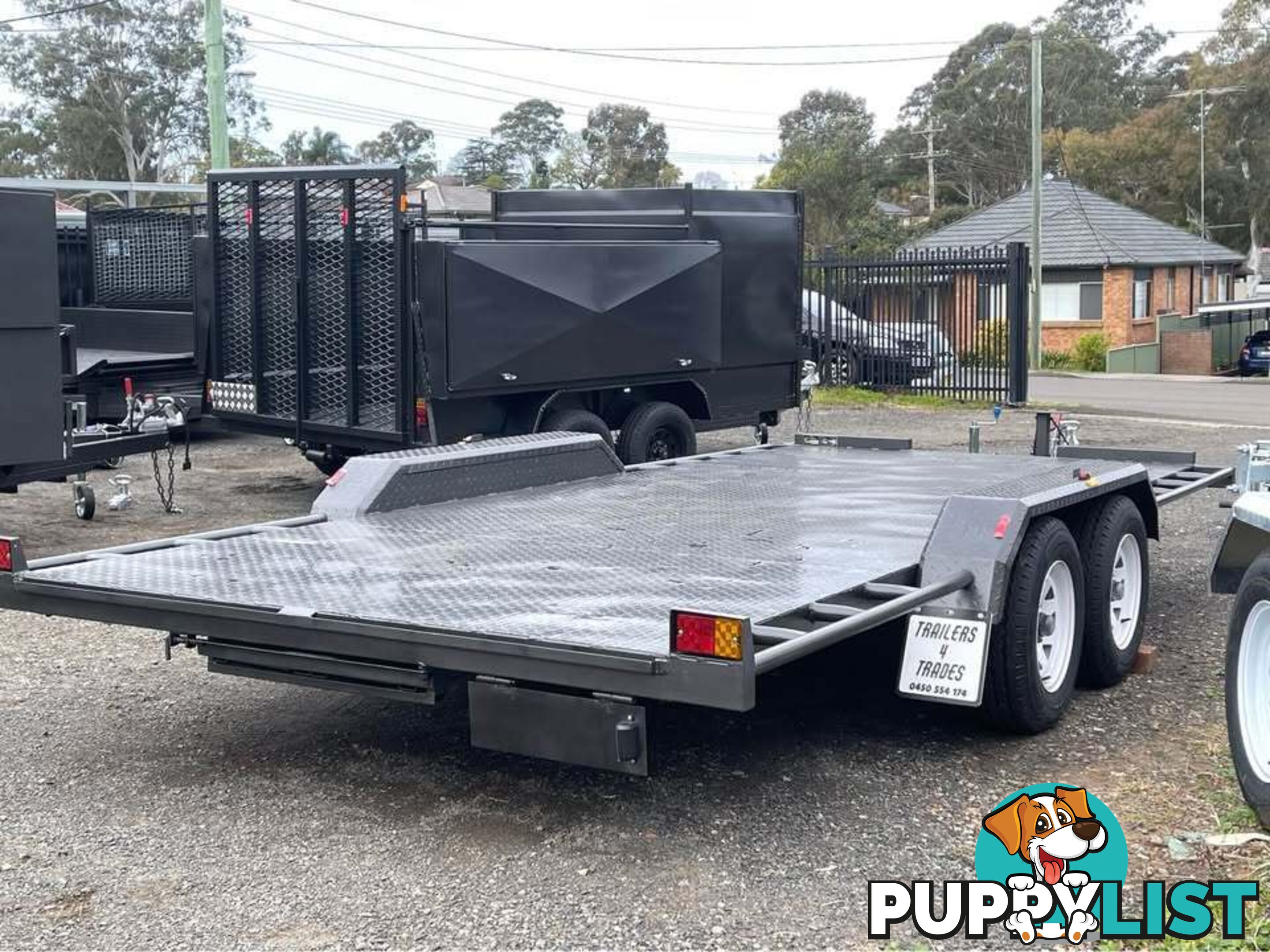 16x6.6ft flatbed car trailer 3.2tn gvm