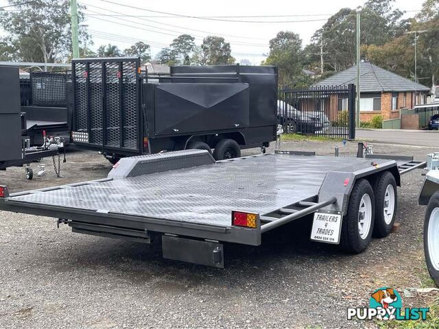 16x6.6ft flatbed car trailer 3.2tn gvm