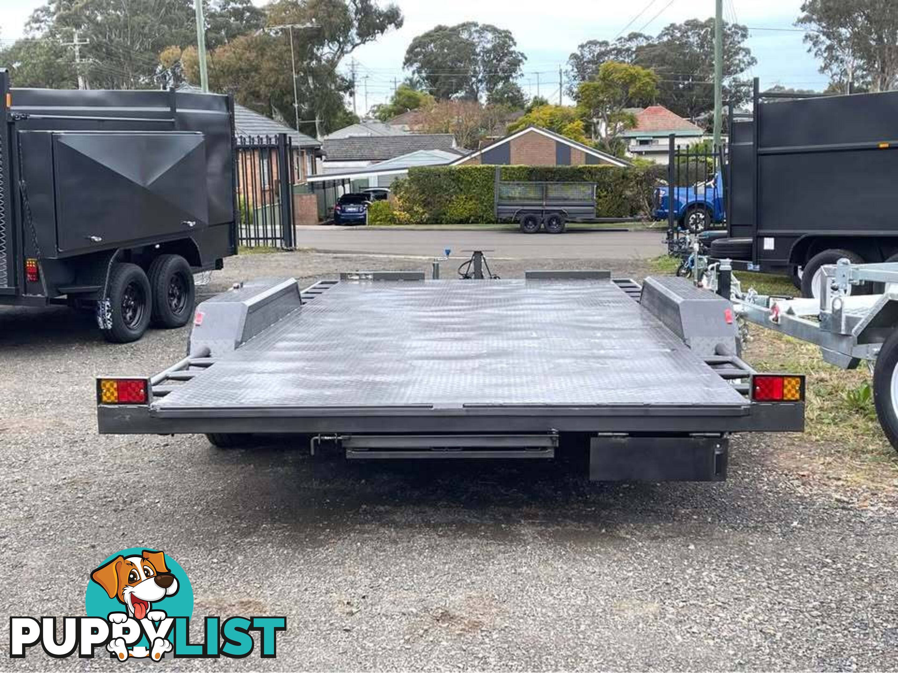 16x6.6ft flatbed car trailer 3.2tn gvm