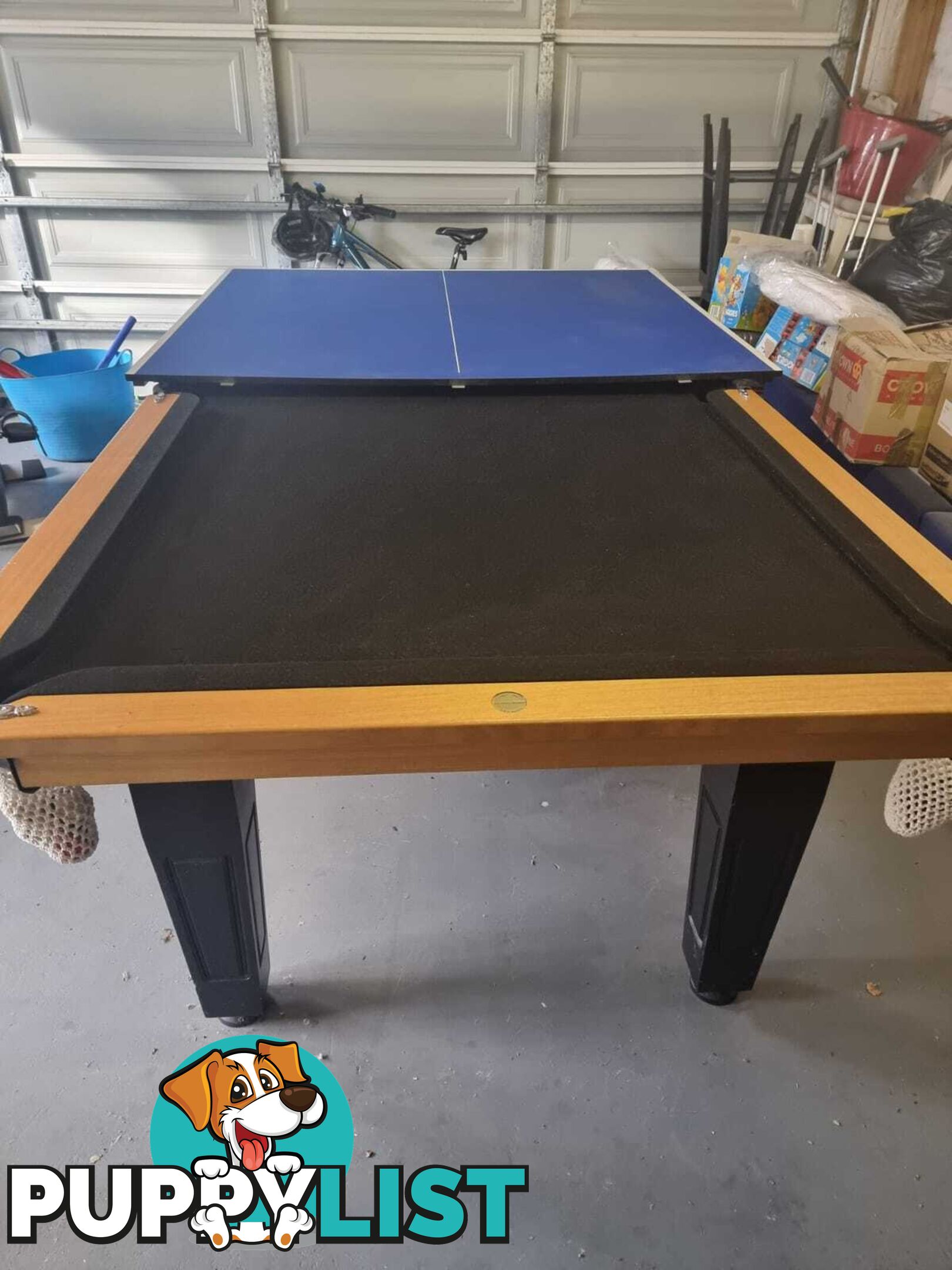 Stunning well looked after pool table for sale woth table tennis top