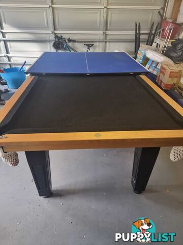 Stunning well looked after pool table for sale woth table tennis top