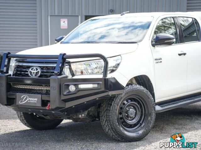 2018 TOYOTA HILUX GUN126R SR UTILITY DOUBLE CAB 4DR SPTS AUTO 6SP 4X4 955KG 2.8DT  UTE