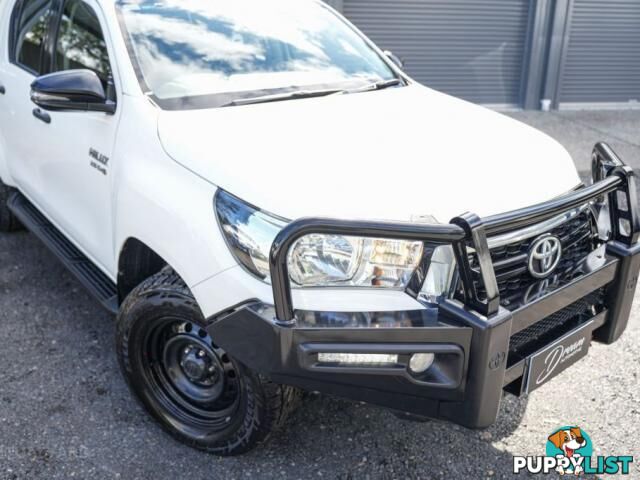 2018 TOYOTA HILUX GUN126R SR UTILITY DOUBLE CAB 4DR SPTS AUTO 6SP 4X4 955KG 2.8DT  UTE