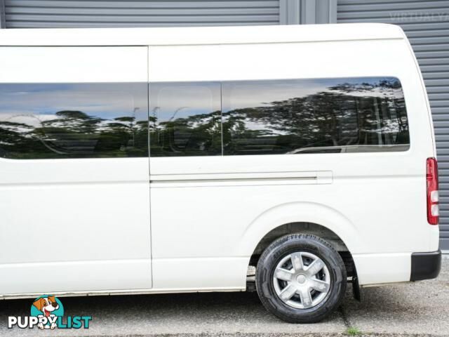2018 TOYOTA HIACE KDH223R COMMUTER BUS HIGH ROOF SUPER LWB 14ST 4DR AUTO 4SP 3.0DT  VAN