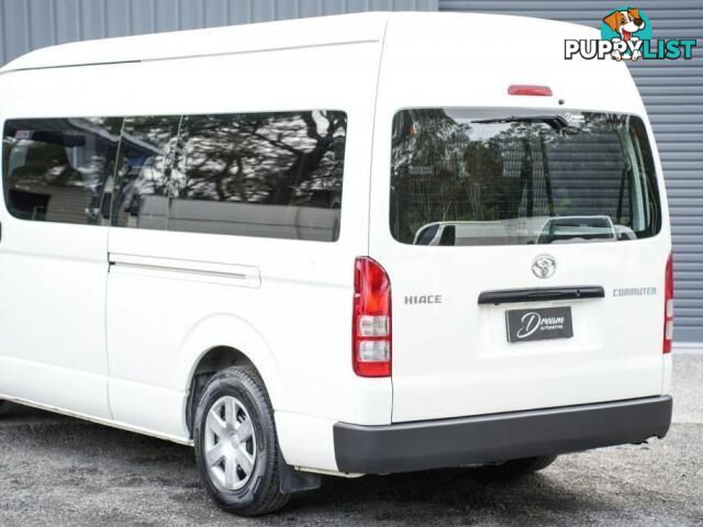 2018 TOYOTA HIACE KDH223R COMMUTER BUS HIGH ROOF SUPER LWB 14ST 4DR AUTO 4SP 3.0DT  VAN