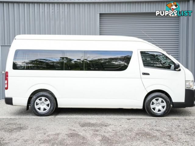 2018 TOYOTA HIACE KDH223R COMMUTER BUS HIGH ROOF SUPER LWB 14ST 4DR AUTO 4SP 3.0DT  VAN