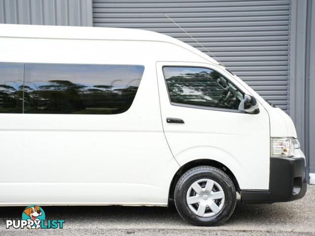 2018 TOYOTA HIACE KDH223R COMMUTER BUS HIGH ROOF SUPER LWB 14ST 4DR AUTO 4SP 3.0DT  VAN