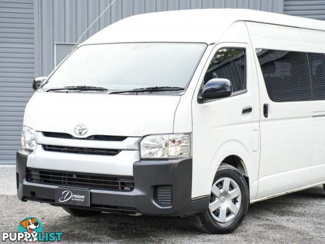 2018 TOYOTA HIACE KDH223R COMMUTER BUS HIGH ROOF SUPER LWB 14ST 4DR AUTO 4SP 3.0DT  VAN