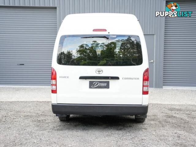 2018 TOYOTA HIACE KDH223R COMMUTER BUS HIGH ROOF SUPER LWB 14ST 4DR AUTO 4SP 3.0DT  VAN