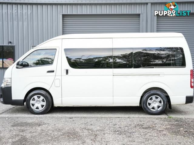 2018 TOYOTA HIACE KDH223R COMMUTER BUS HIGH ROOF SUPER LWB 14ST 4DR AUTO 4SP 3.0DT  VAN