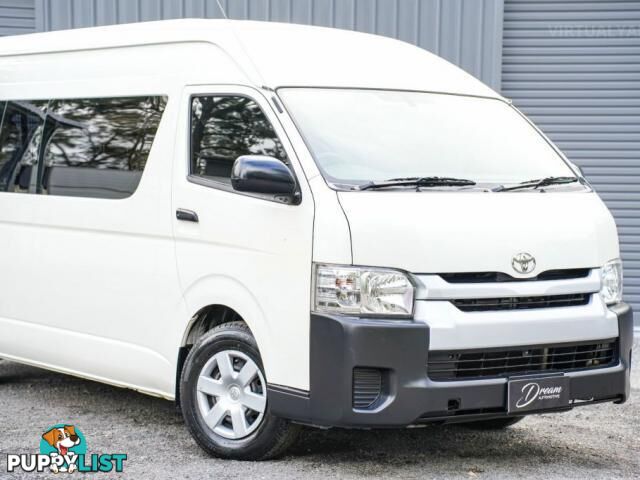 2018 TOYOTA HIACE KDH223R COMMUTER BUS HIGH ROOF SUPER LWB 14ST 4DR AUTO 4SP 3.0DT  VAN
