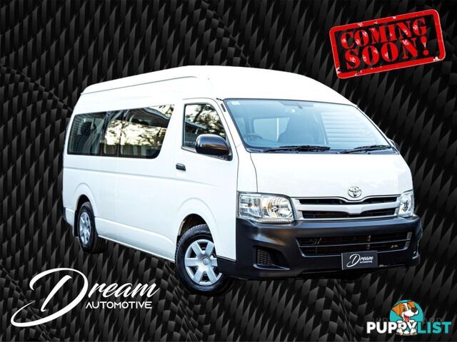 2018 TOYOTA HIACE KDH223R COMMUTER BUS HIGH ROOF SUPER LWB 14ST 4DR AUTO 4SP 3.0DT  VAN