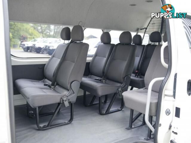2018 TOYOTA HIACE KDH223R COMMUTER BUS HIGH ROOF SUPER LWB 14ST 4DR AUTO 4SP 3.0DT  VAN