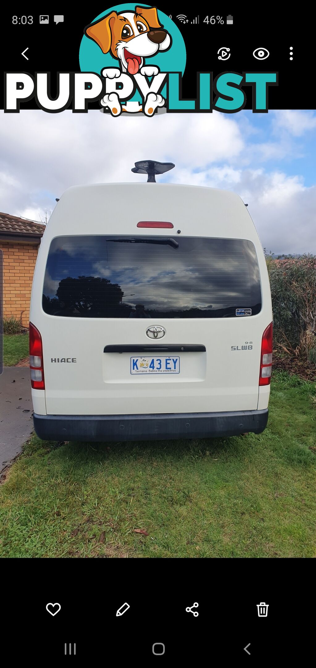 2016 Toyota Hiace campervan