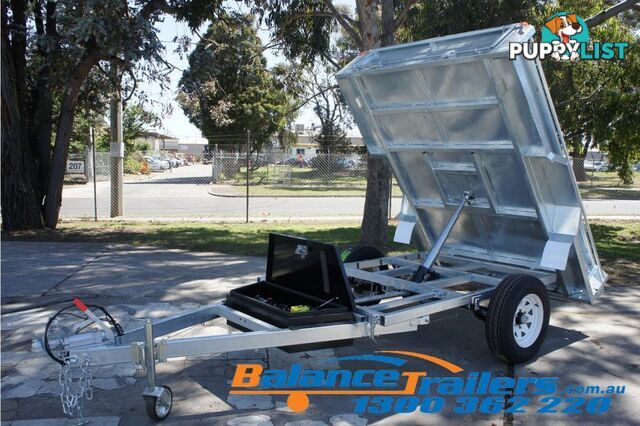 8×5 GALVANISED HYDRAULIC SINGLE AXLE TIPPER TRAILER ATM 1600KG