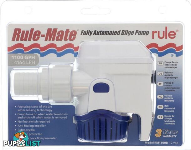 RULE RULEMATE 500GPH AUTOMATIC BILGE PUMP