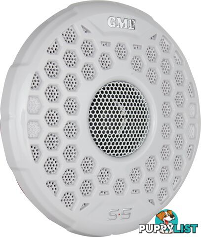 GME GS500 110 WATT IP54 MARINE FLUSH MOUNT SPEAKERS - WHITE