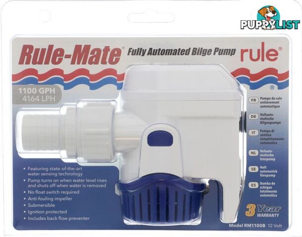 RULE RULEMATE 1100GPH AUTOMATIC BILGE PUMP